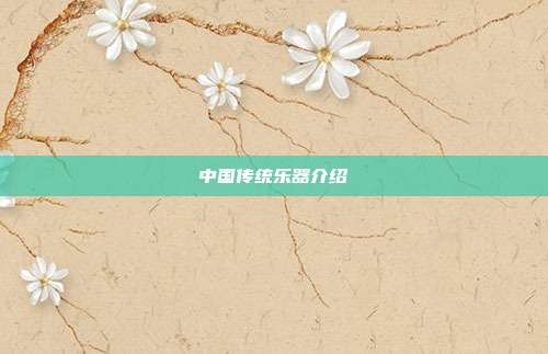 中国传统乐器介绍