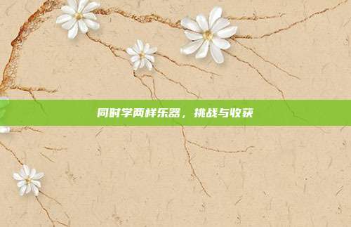 同时学两样乐器,挑战与收获