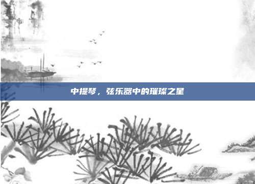 中提琴,弦乐器中的璀璨之星