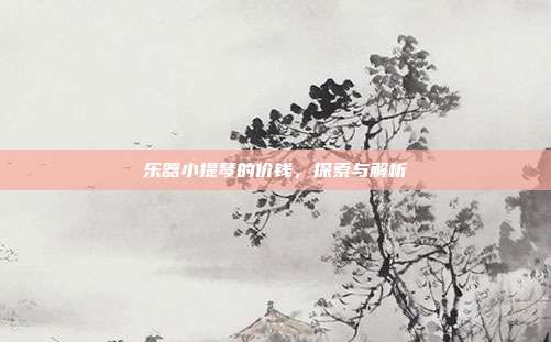 乐器小提琴的价钱,探索与解析