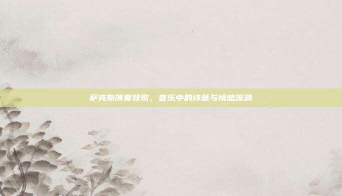 萨克斯演奏牧歌,音乐中的诗意与情感流淌