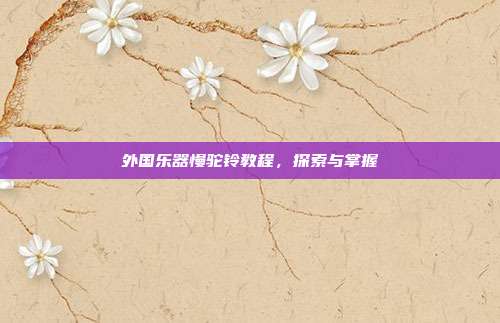 外国乐器慢驼铃教程,探索与掌握