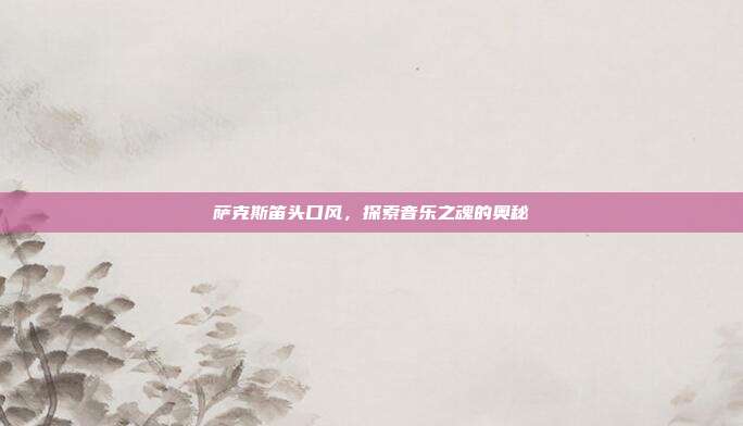 萨克斯笛头口风,探索音乐之魂的奥秘