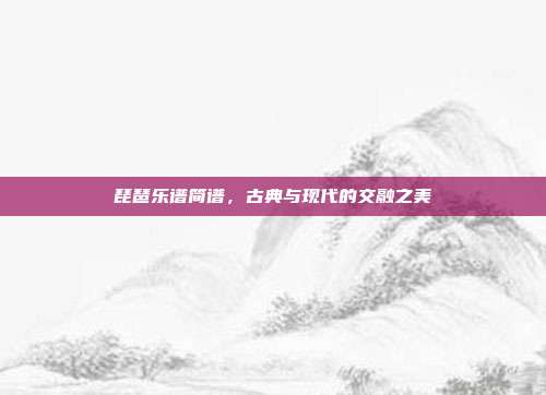 琵琶乐谱简谱,古典与现代的交融之美