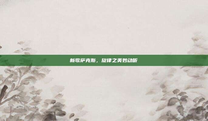 新歌萨克斯，旋律之美妙动听