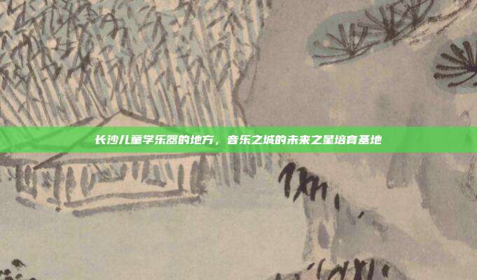 长沙儿童学乐器的地方,音乐之城的未来之星培育基地