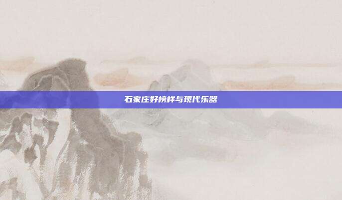 石家庄好榜样与现代乐器