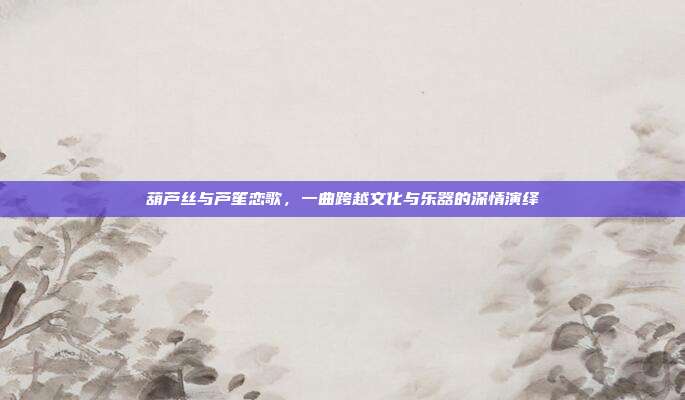 葫芦丝与芦笙恋歌,一曲跨越文化与乐器的深情演绎