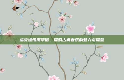 临安遗恨钢琴谱,探索古典音乐的魅力与深意
