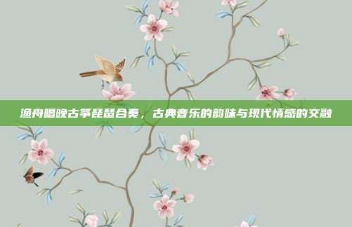 渔舟唱晚古筝琵琶合奏,古典音乐的韵味与现代情感的交融