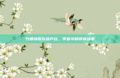 竹楼情歌与葫芦丝,李春华的传奇故事