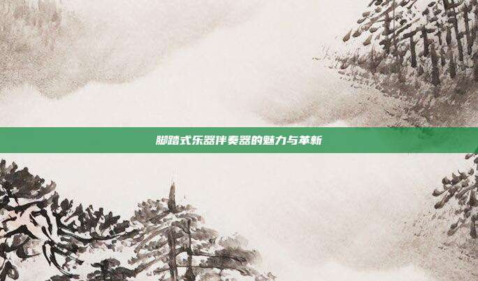 脚踏式乐器伴奏器的魅力与革新