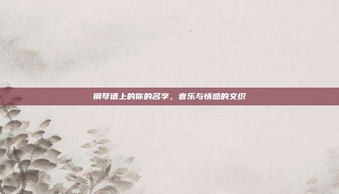 钢琴谱上的你的名字,音乐与情感的交织