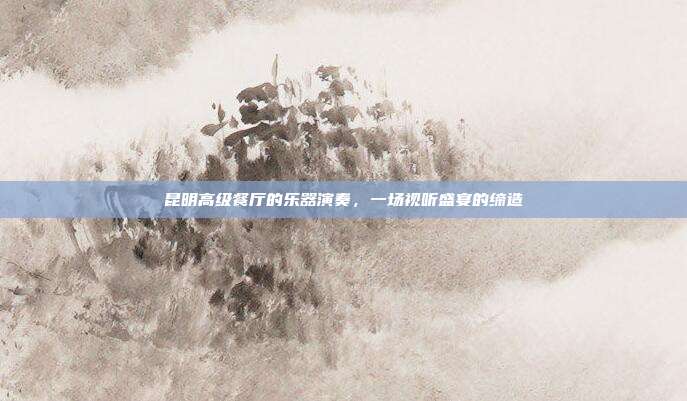 昆明高级餐厅的乐器演奏,一场视听盛宴的缔造