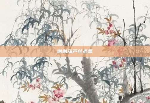 谢谢葫芦丝老师