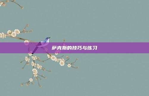 萨克斯的技巧与练习