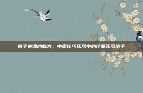 笛子京调的魅力，中国传统乐器中的伴奏乐器笛子