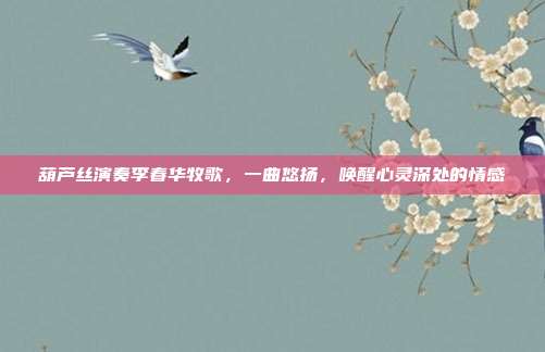 葫芦丝演奏李春华牧歌,一曲悠扬,唤醒心灵深处的情感