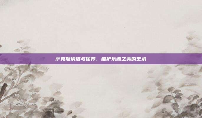 萨克斯清洁与保养，维护乐器之美的艺术
