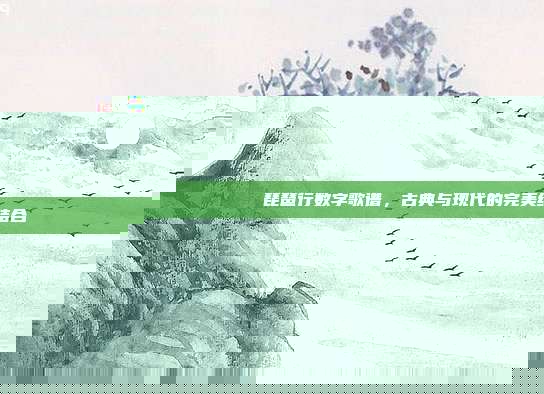 琵琶行数字歌谱，古典与现代的完美结合