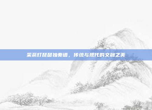 采茶灯琵琶独奏谱，传统与现代的交融之美