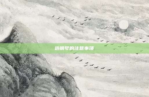 选钢琴的注意事项