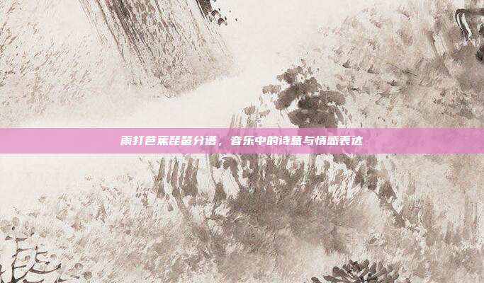 雨打芭蕉琵琶分谱，音乐中的诗意与情感表达