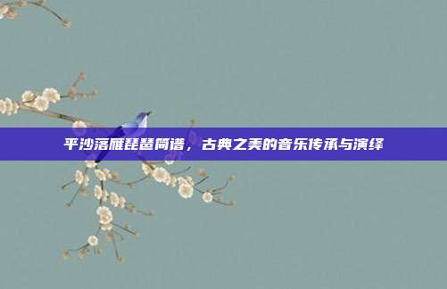平沙落雁琵琶简谱，古典之美的音乐传承与演绎