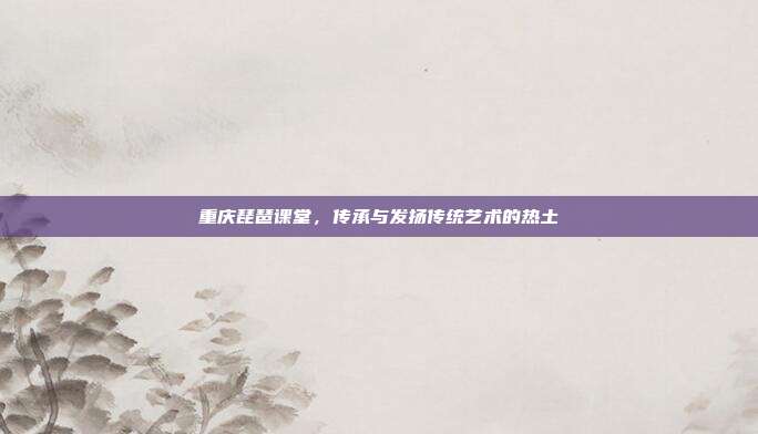 重庆琵琶课堂,传承与发扬传统艺术的热土