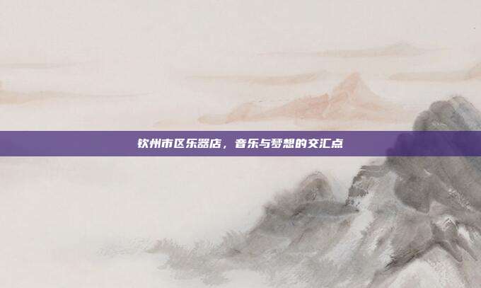 钦州市区乐器店,音乐与梦想的交汇点