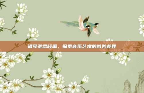 钢琴键盘轻重,探索音乐艺术的微妙差异