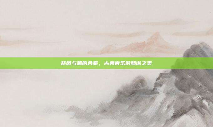 琵琶与箫的合奏，古典音乐的和谐之美