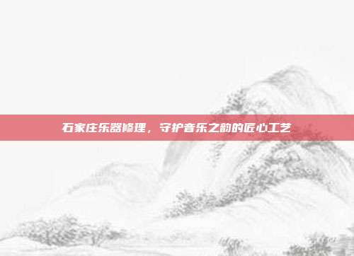 石家庄乐器修理,守护音乐之韵的匠心工艺